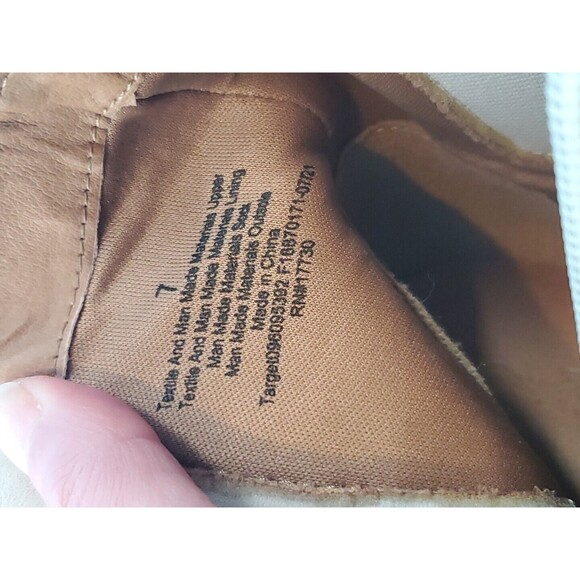 Womens Chunky Boot Sz 7 Winter Duck Boot Cream Zipped - Picture 7 of 10